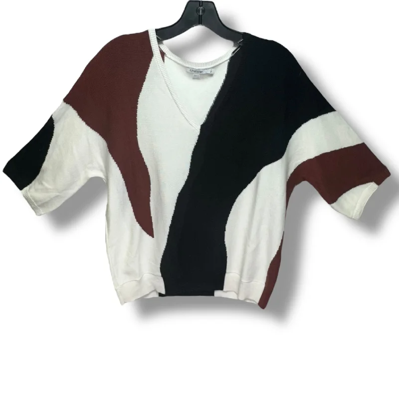Sweater By Chicos In Geometric Pattern, Size: M
