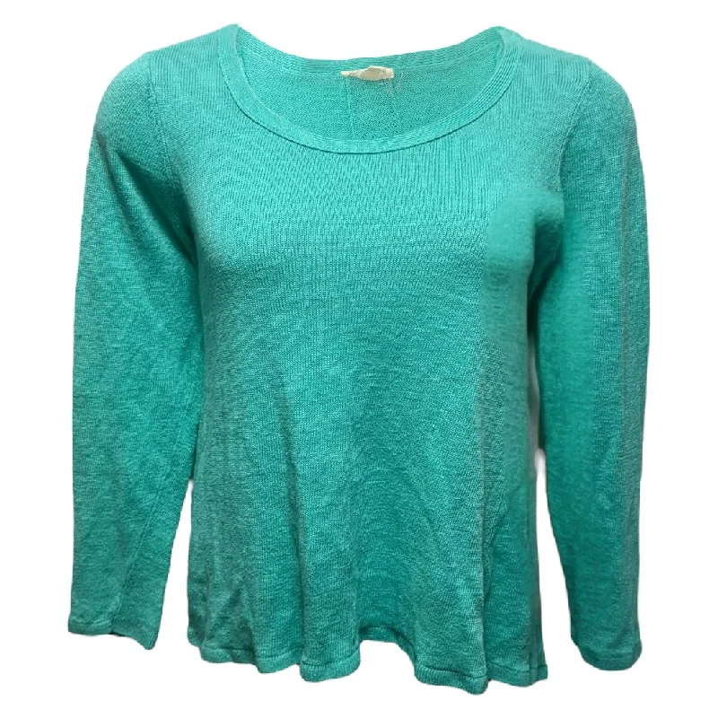 Organic Linen Sweater By Eileen Fisher In Aqua, Size: M