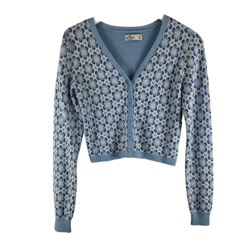 Sweater Cardigan By Hollister In Blue, Size: M