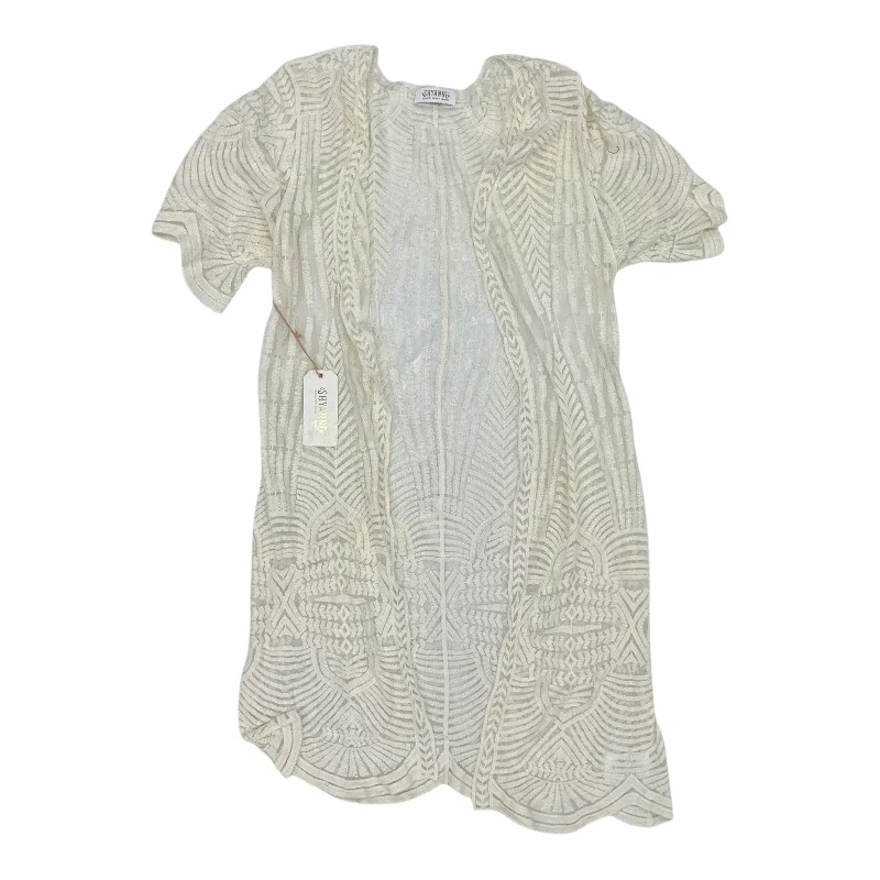 Cardigan By Clothes Mentor In Cream, Size:Osfm