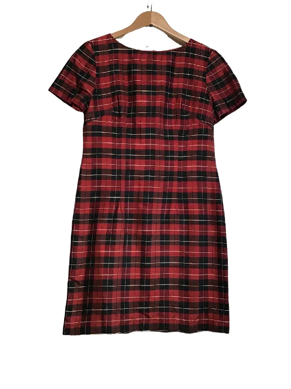60s Handmade Tartan Shift Dress (Size M)