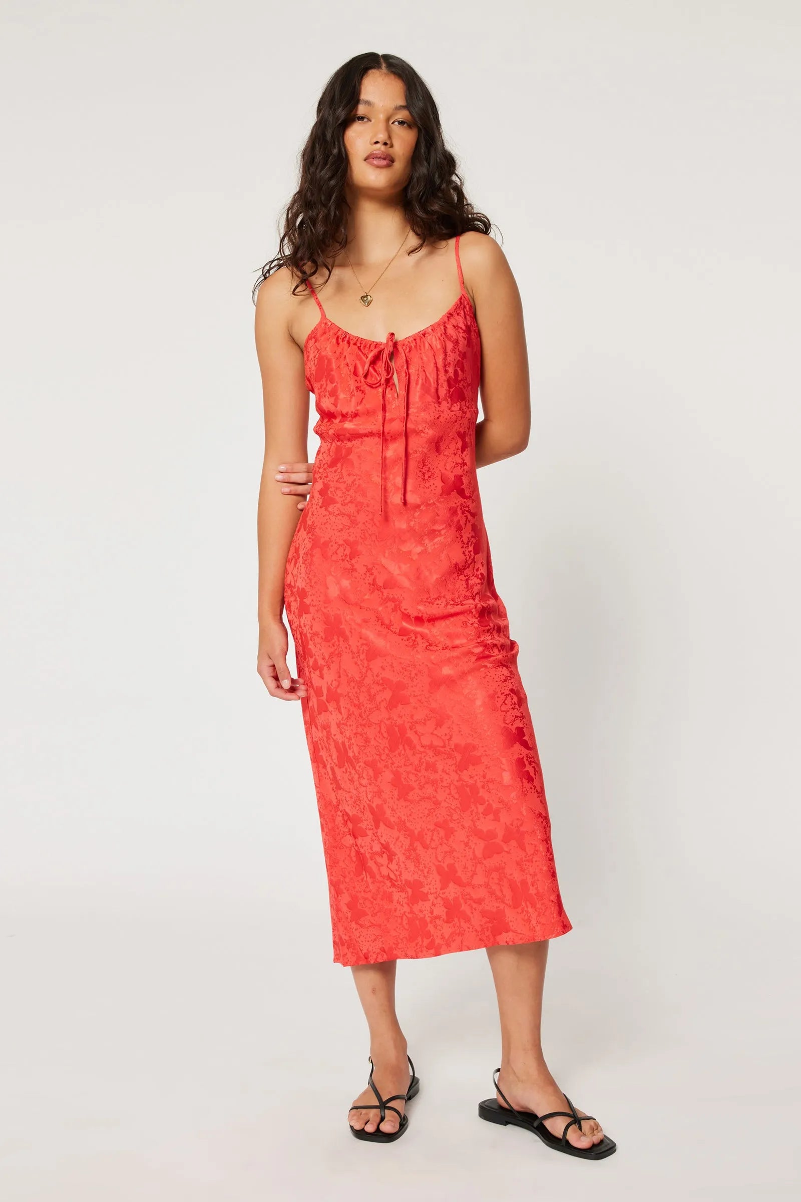 Georgie Slip - Jacquard Cherry