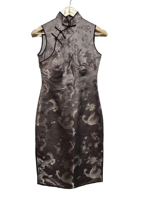 Oriental Silver Dragon Dress (Size S)
