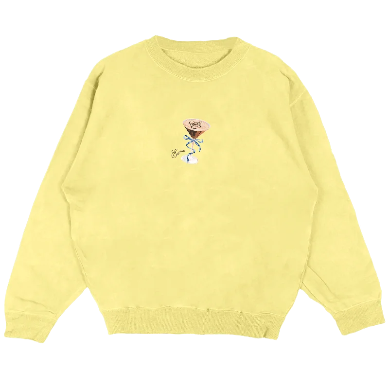 Espresso Martini Crewneck Butter Yellow